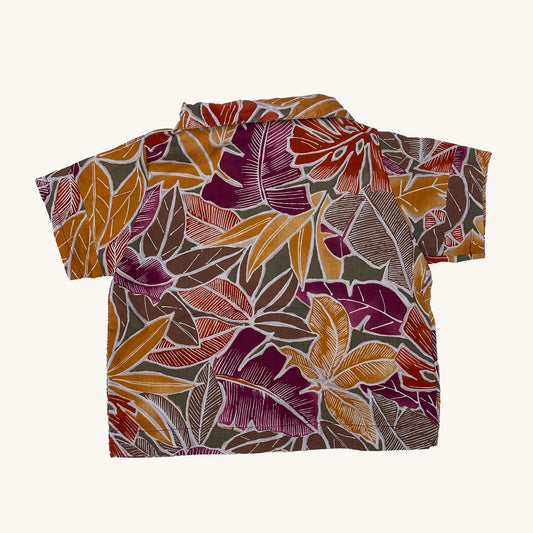 AUTUM LEAVES KIDS BELLY-BUTTON-UP SHIRT - 12mo