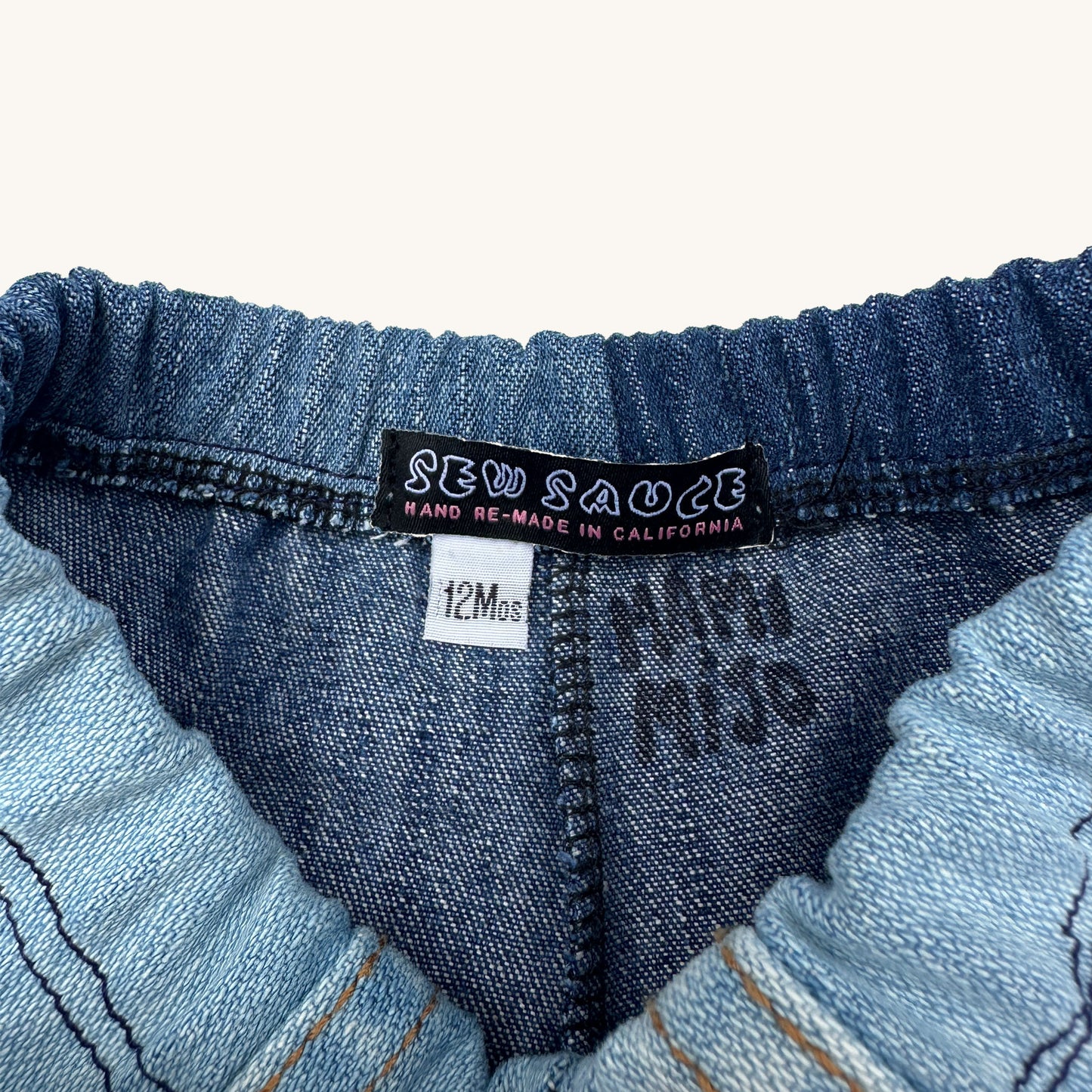DOUBLE DENIM BABY PANT - 12mo