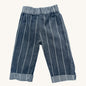GREY STRIPE DENIM PANT - 12mo